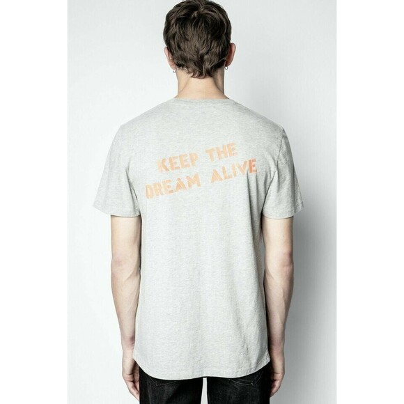 Zadig & Voltaire Men's Ted Hc Ktda T-shirt Gray Printed Cotton XS NWT 214081 - Picture 4 of 7